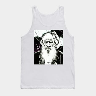 Leo Tolstoy Black and White Portrait | Leo Tolstoy Artwork 5 Tank Top